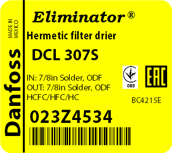 Фильтр Danfoss DCL 307S